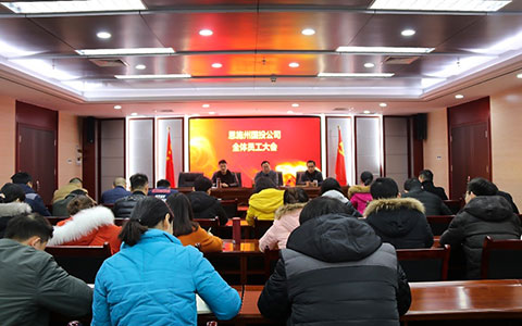 恩施國投公司召開全體員工大會傳達相關精神